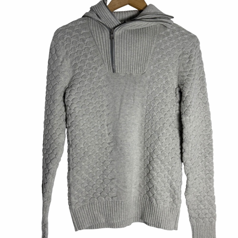 Armani Exchange Women's Gray Textured Cowl Sweater - Size Small - Picture 2 of 7